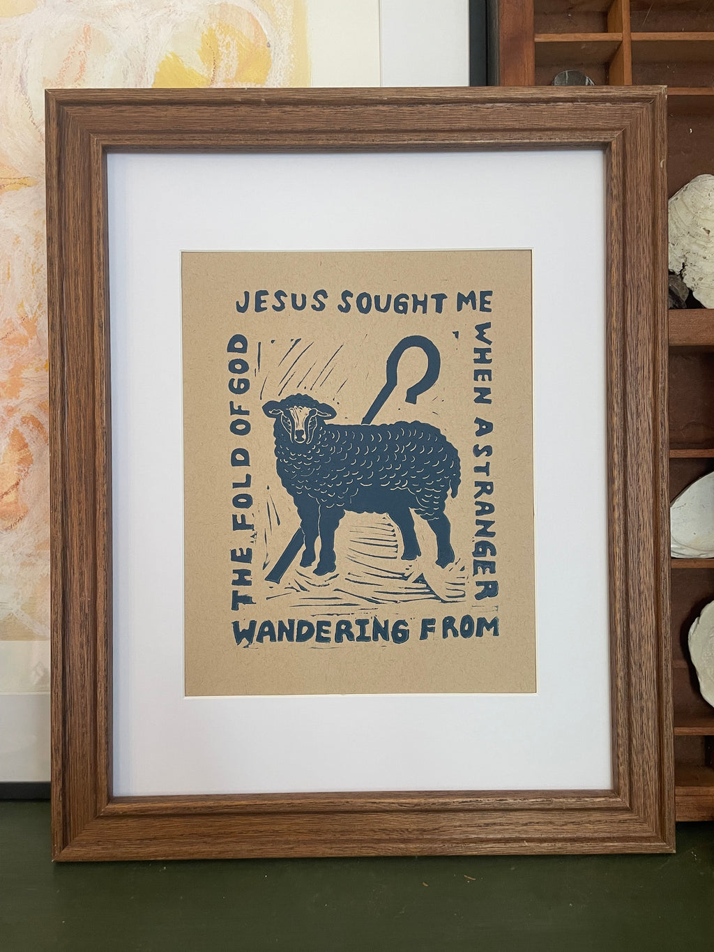 Come Thou Fount Linocut Print