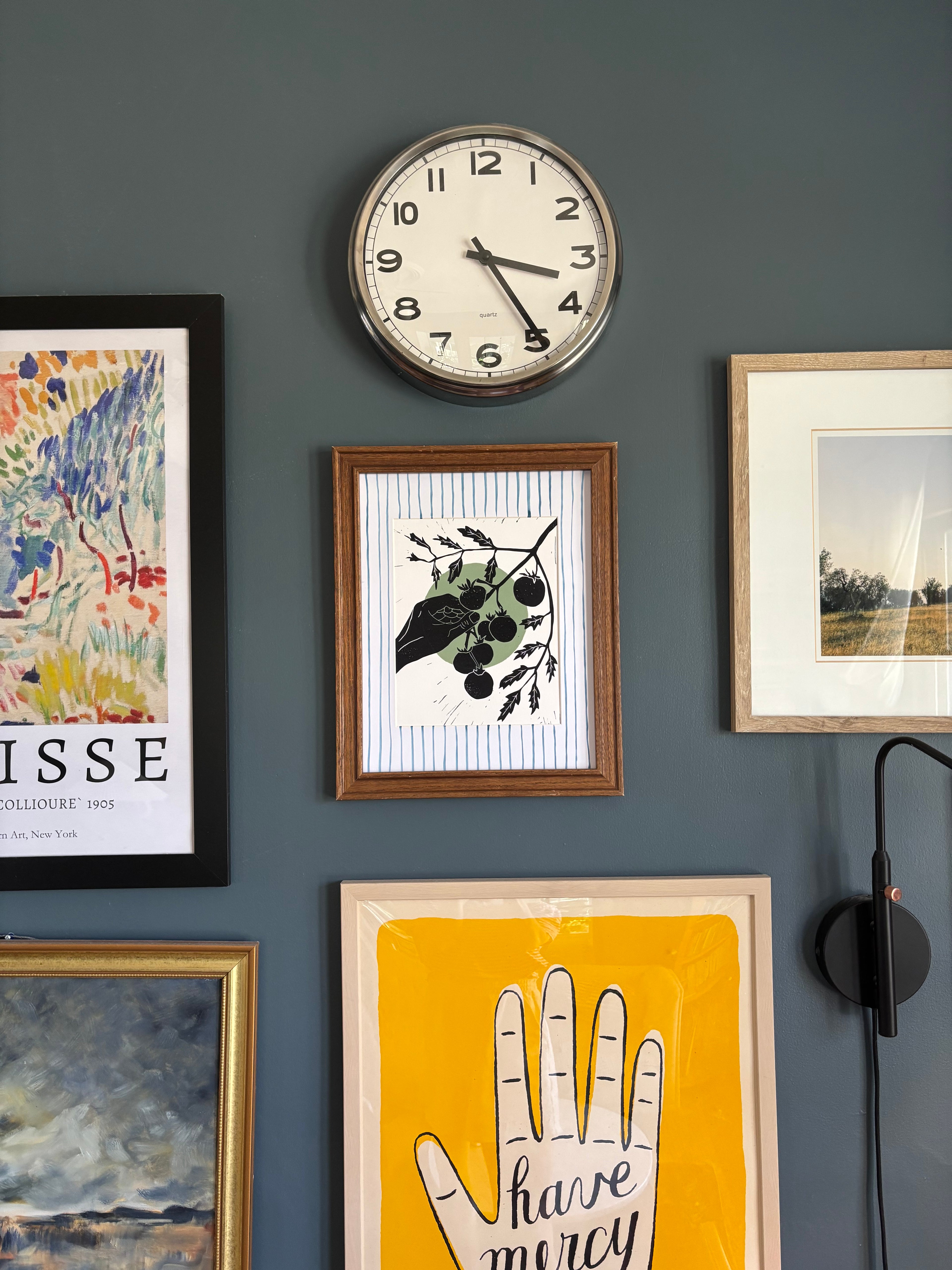 The Gardener: Harvesting Linocut Print