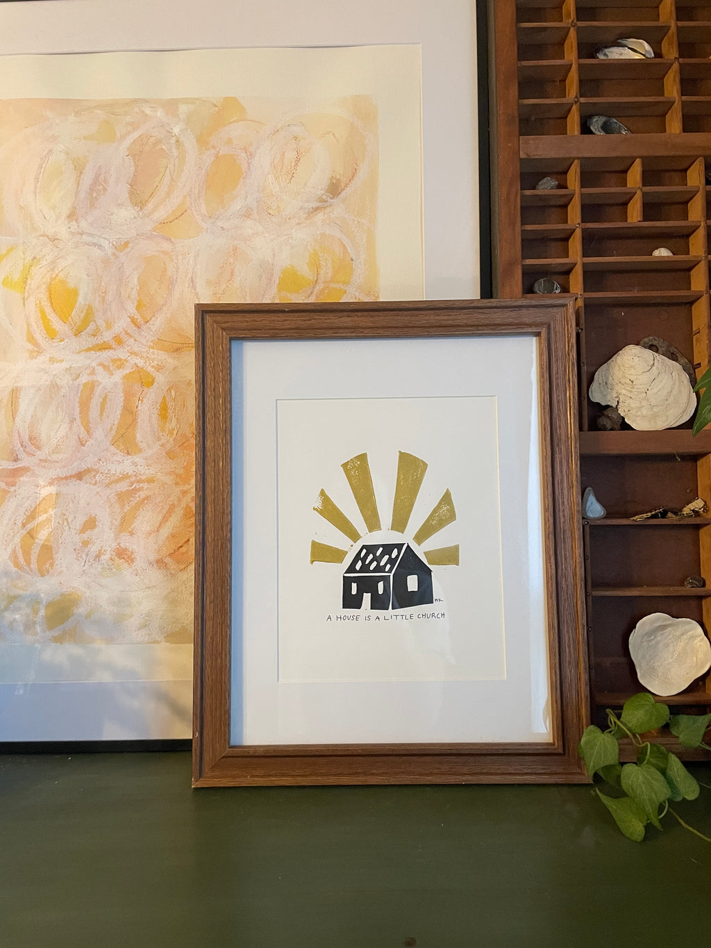 house with sunbeams