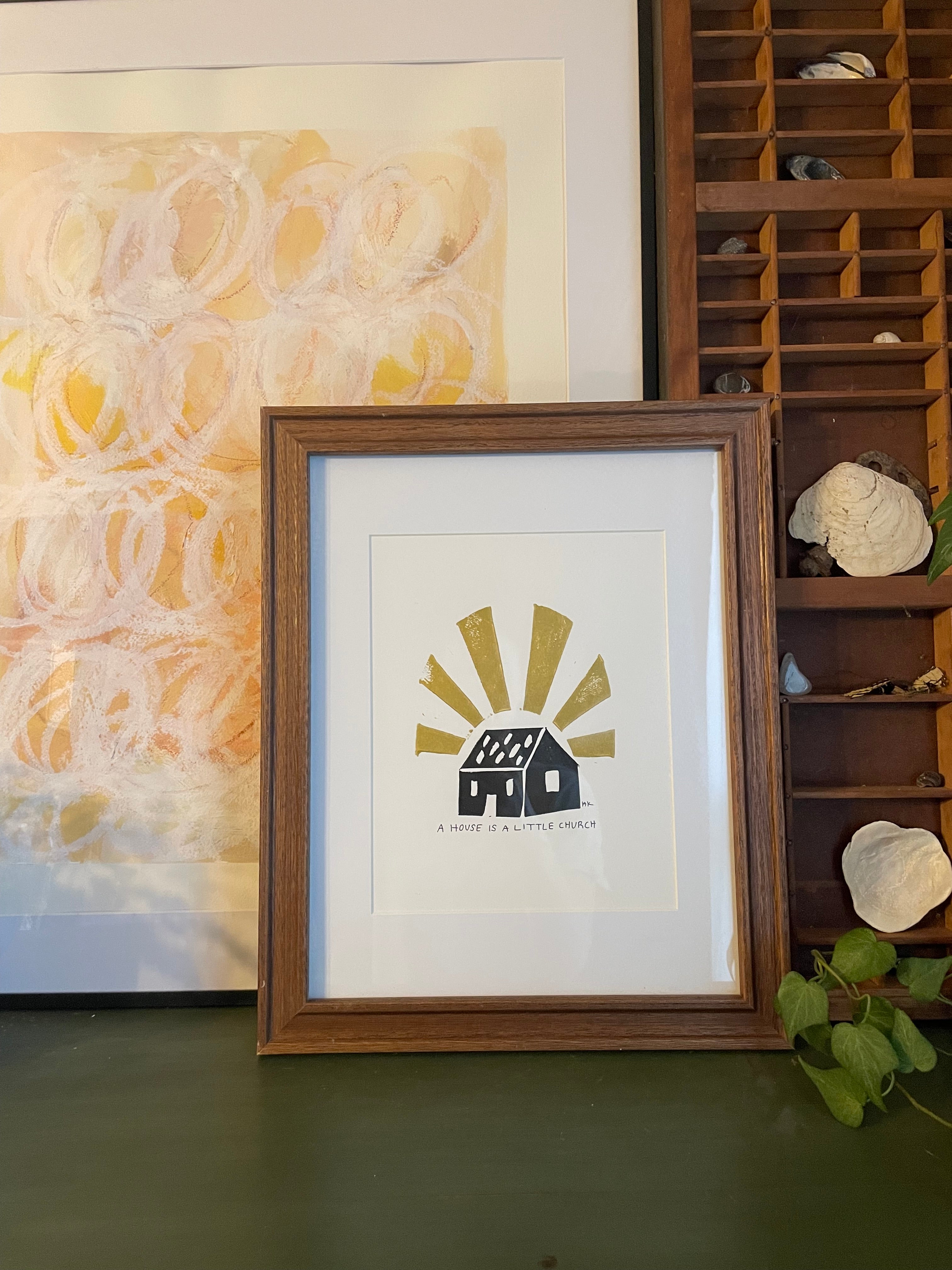 house with sunbeams