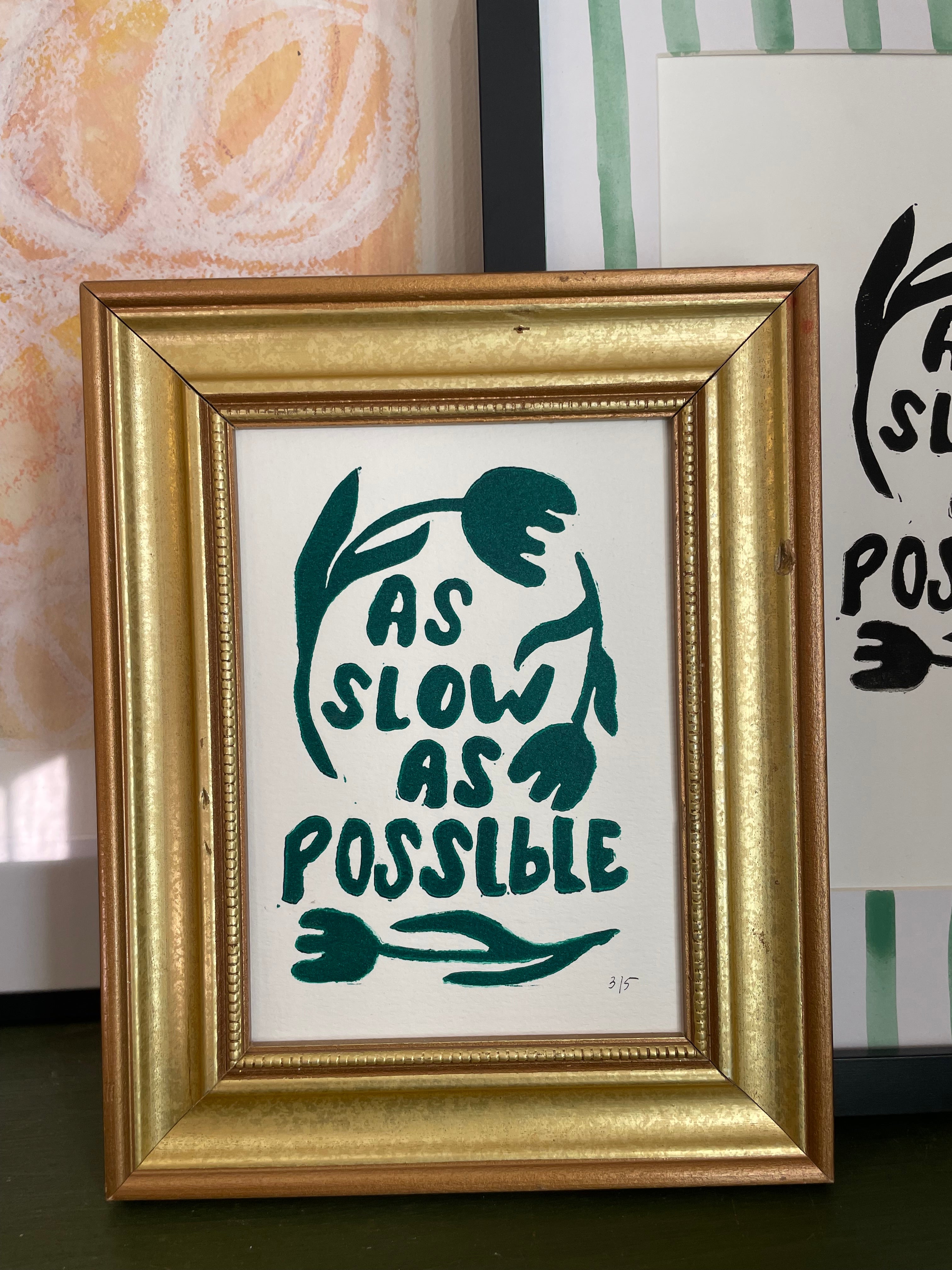 green print with flowers