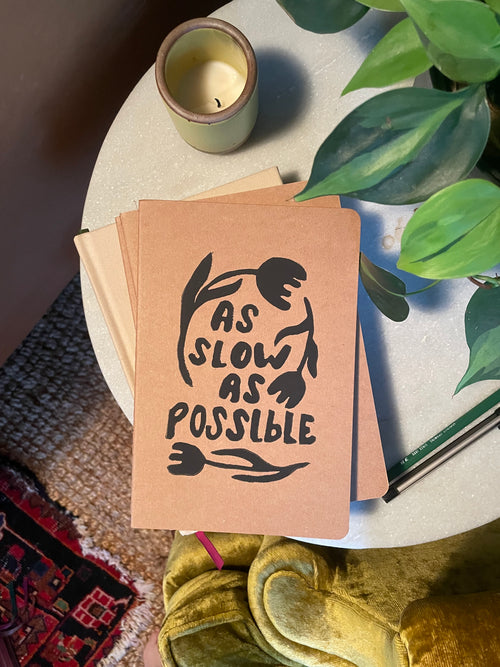 journal with print on it