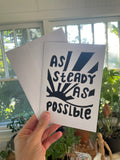 As Steady As Possible Linocut Greeting Card