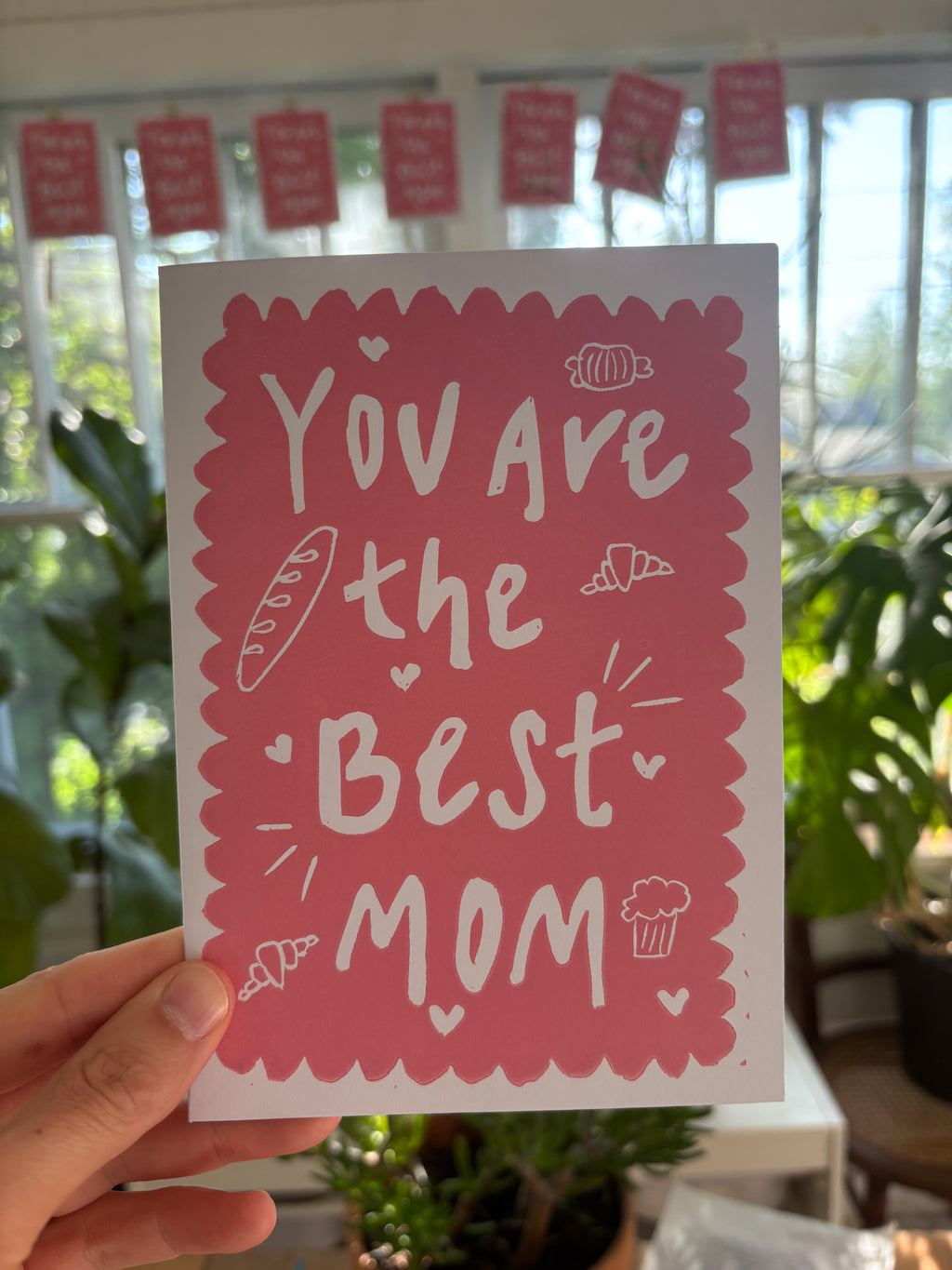You’re the Best Mom Linocut Card