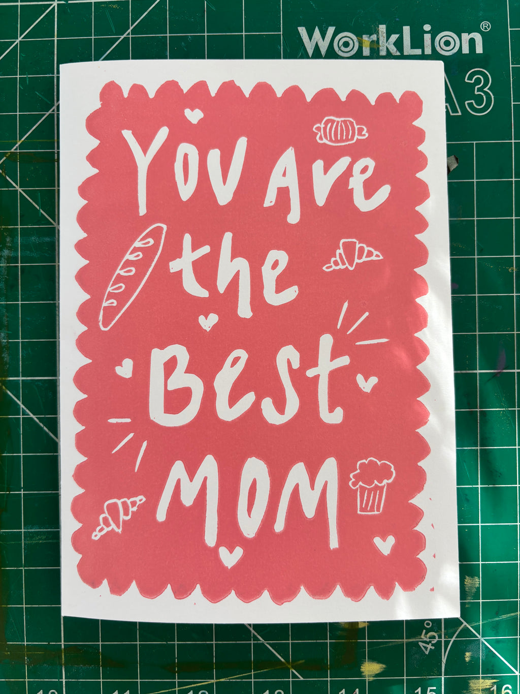You’re the Best Mom Linocut Card