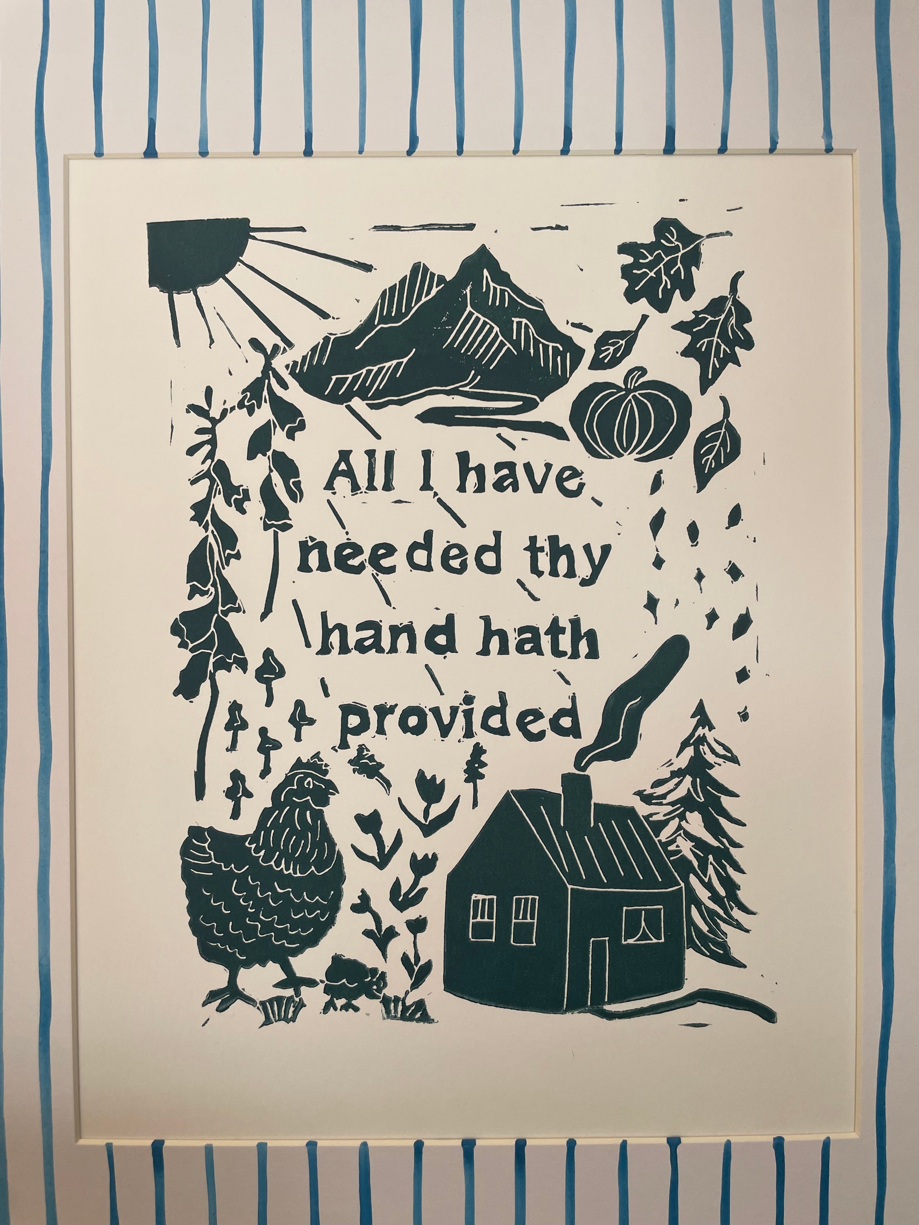 Great Is Thy Faithfulness Linocut Block Print