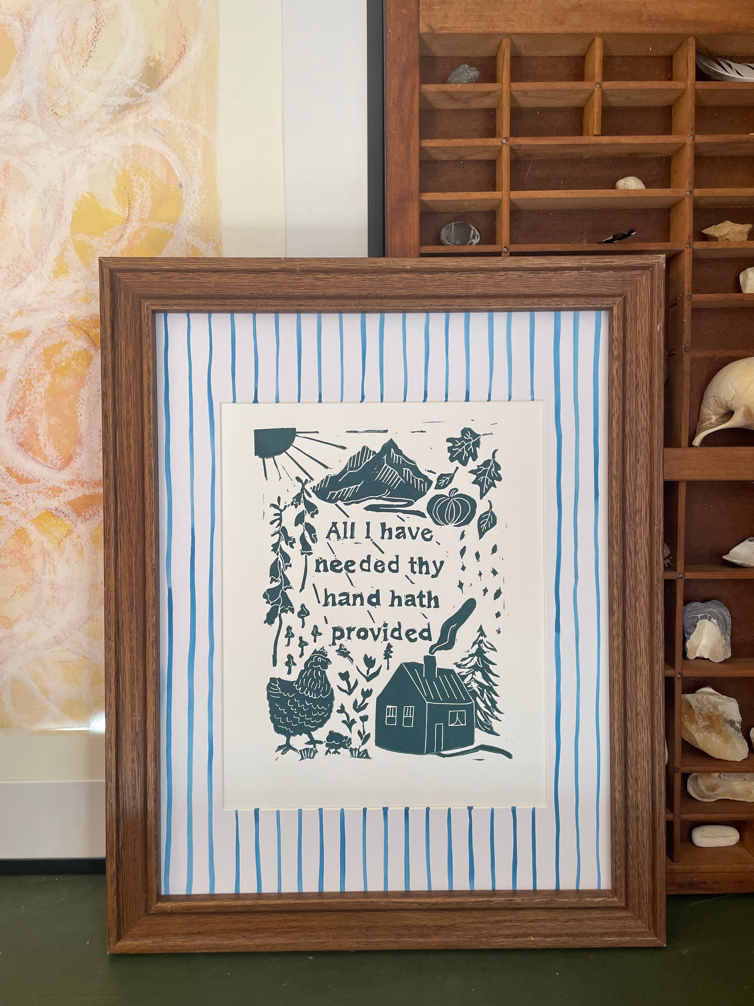 Great Is Thy Faithfulness Linocut Block Print