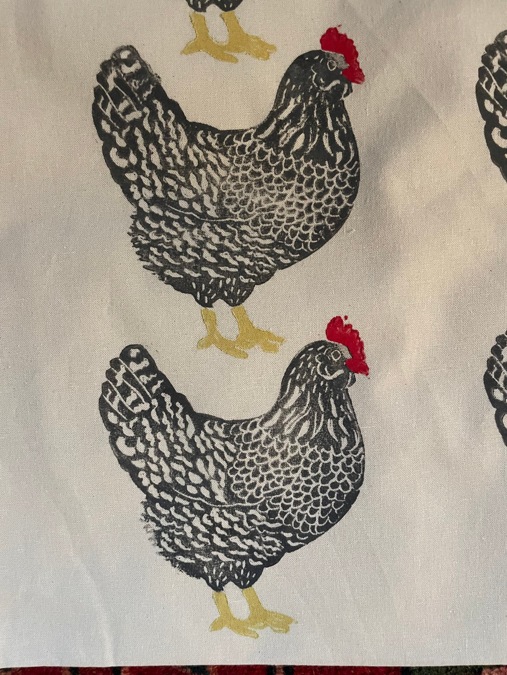 market bag with chickens
