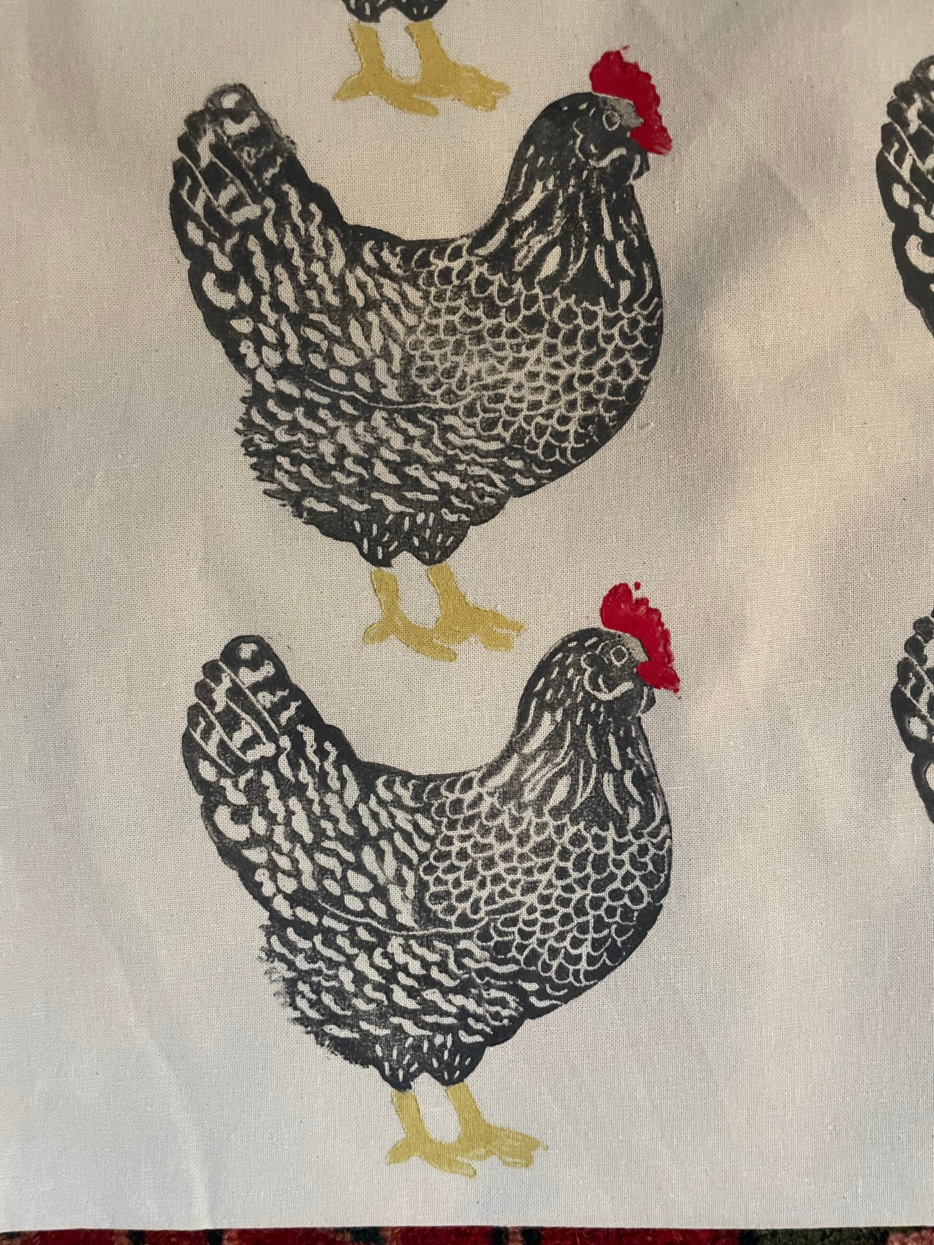 market bag with chickens