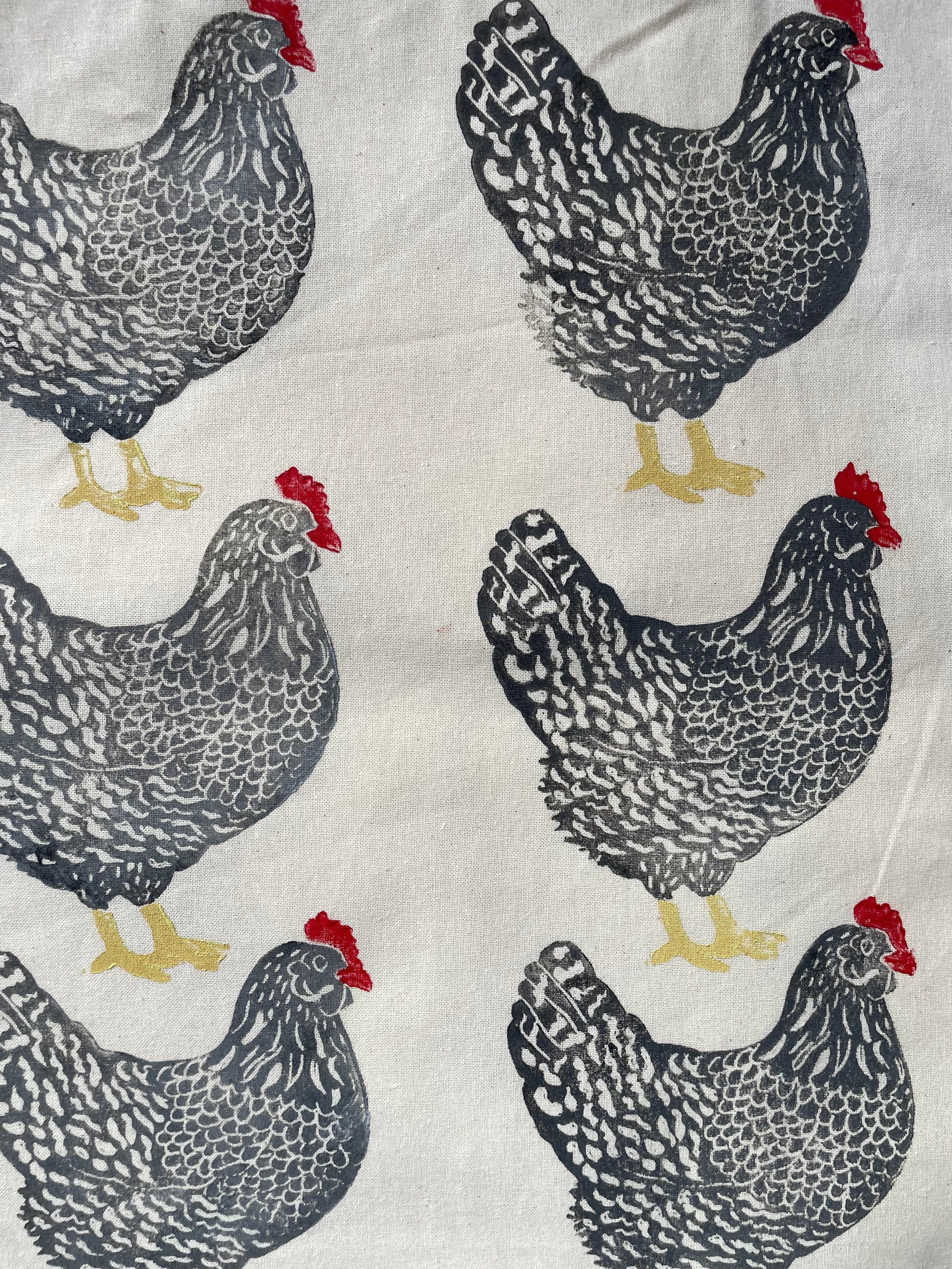 Custom Block Print Tea Towel