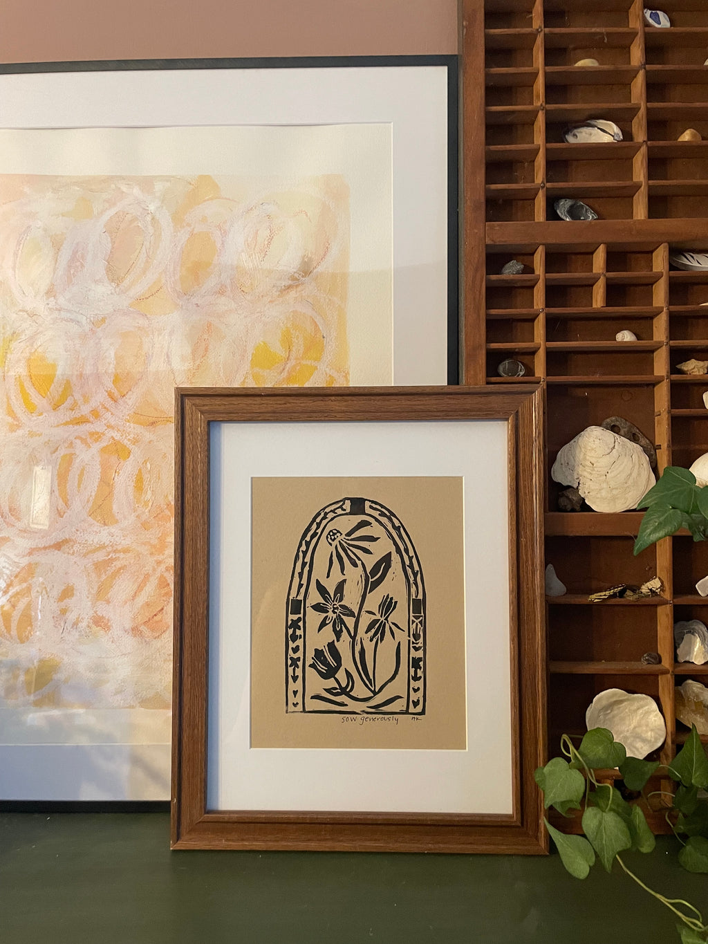 Sow Generously Linocut Print