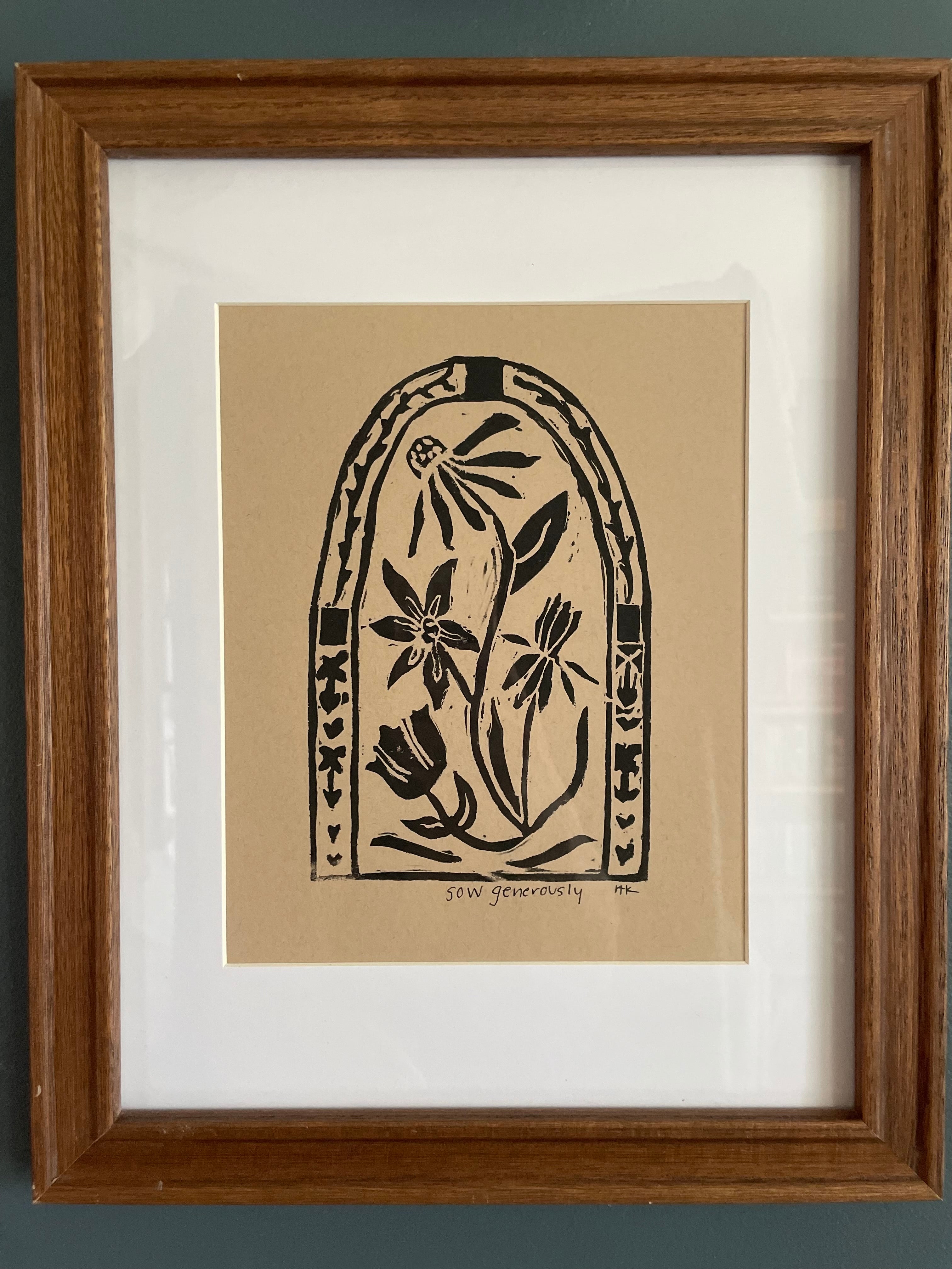 Sow generously art print