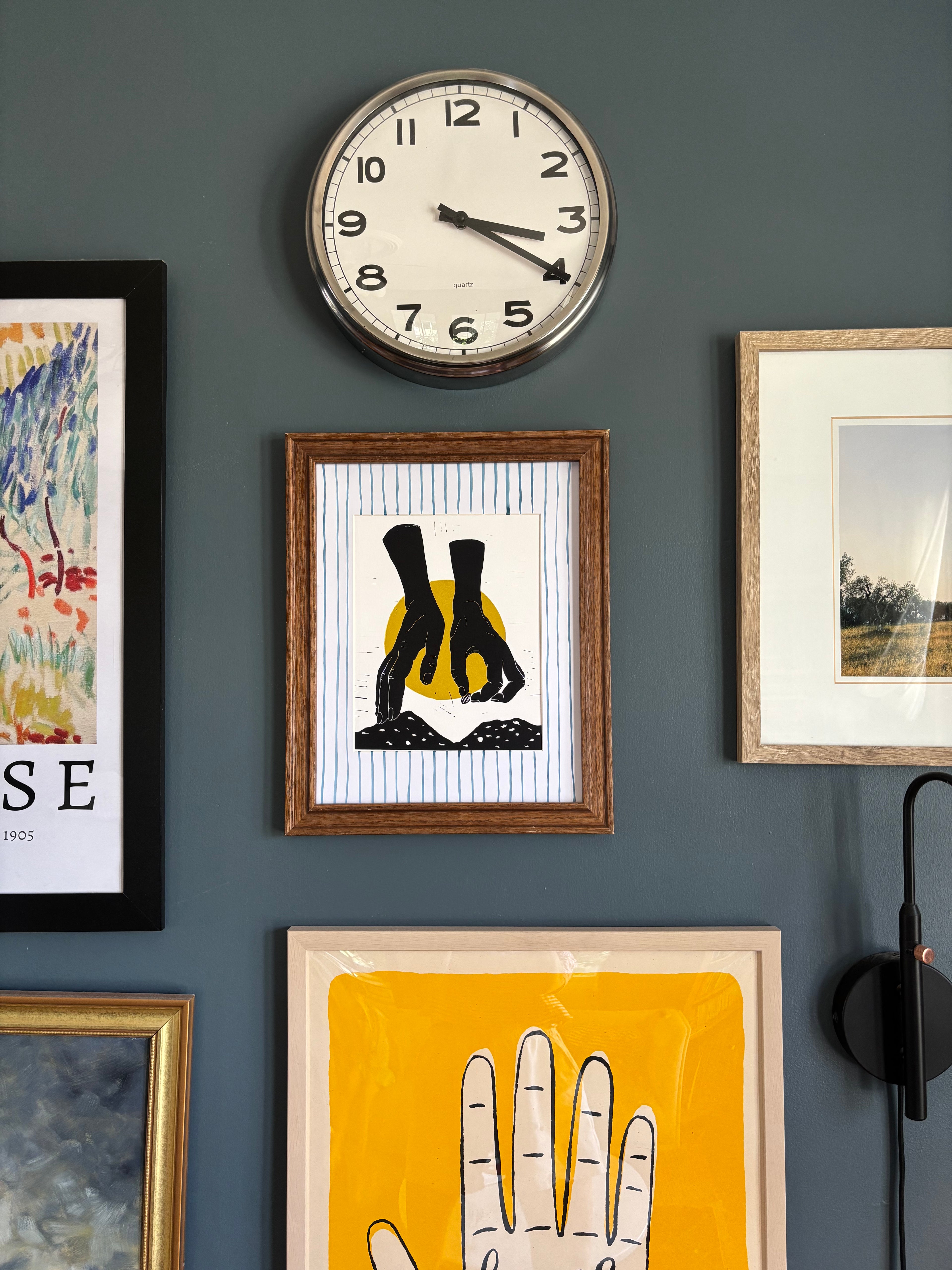 The Gardener Series: Sowing Linocut Print