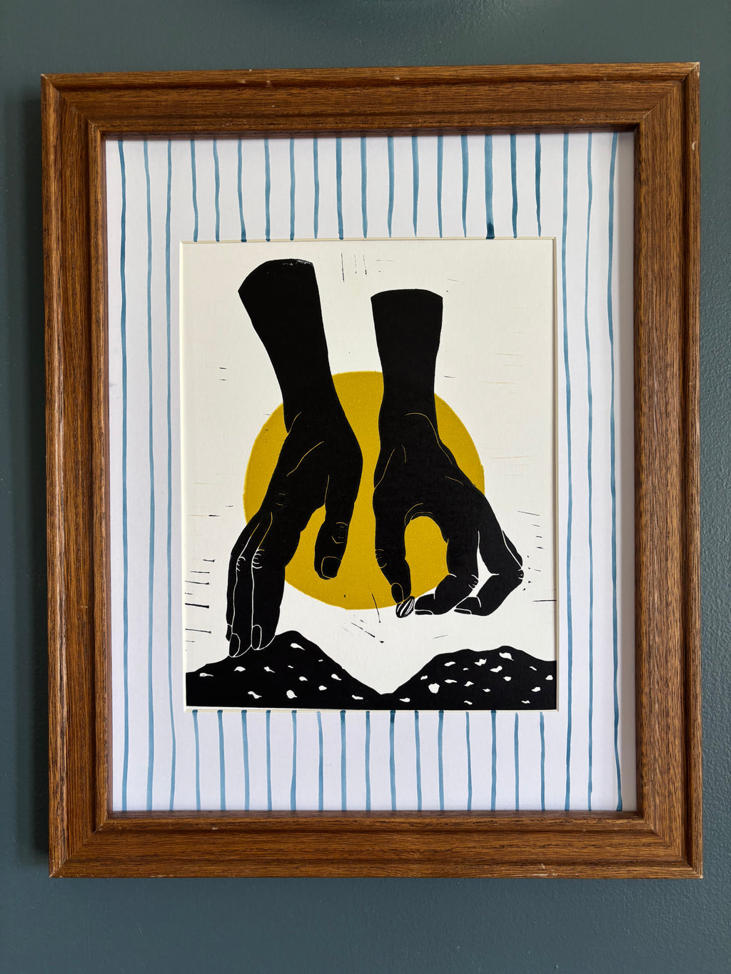 The Gardener Series: Sowing Linocut Print