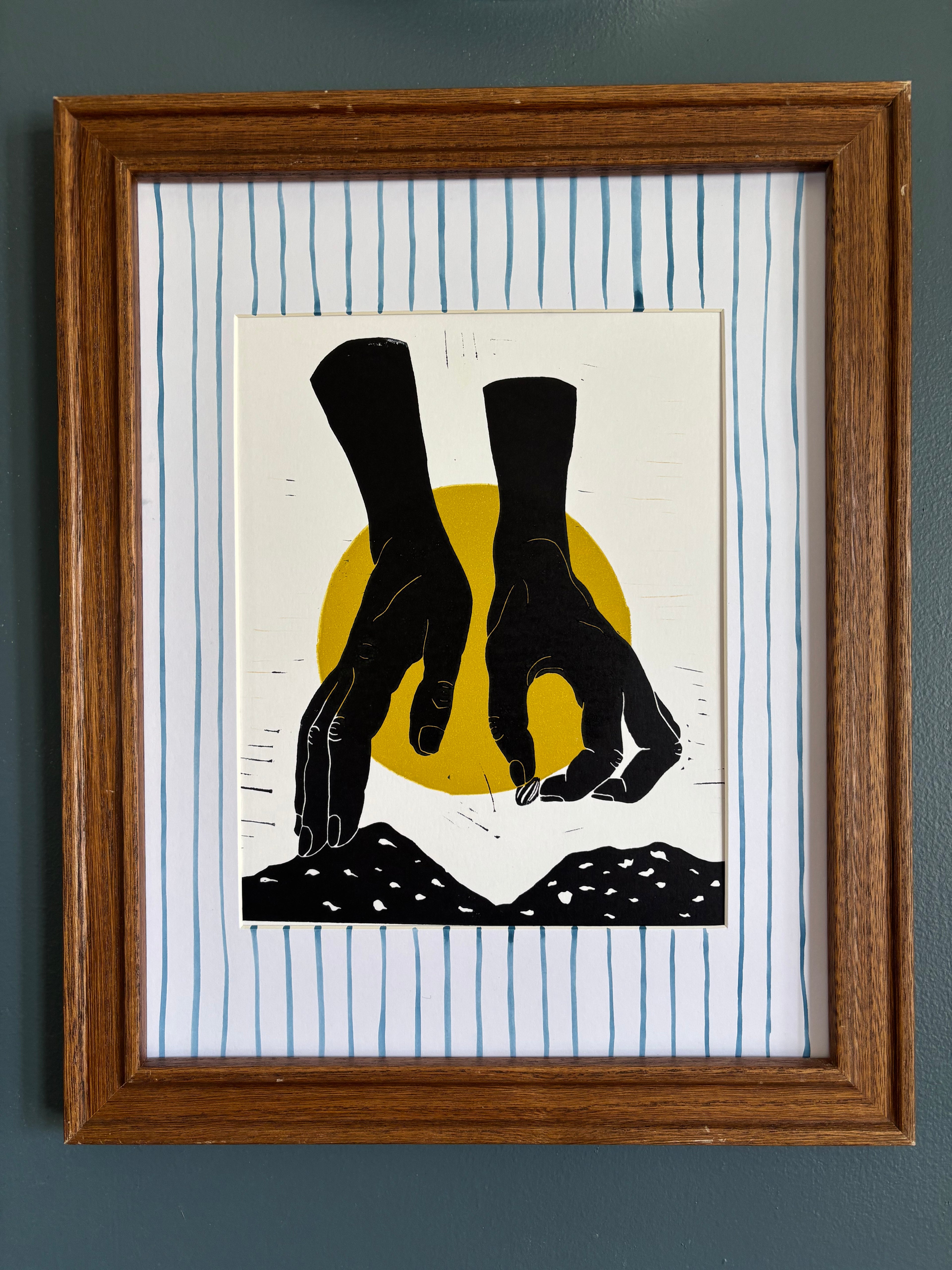 The Gardener Series: Sowing Linocut Print