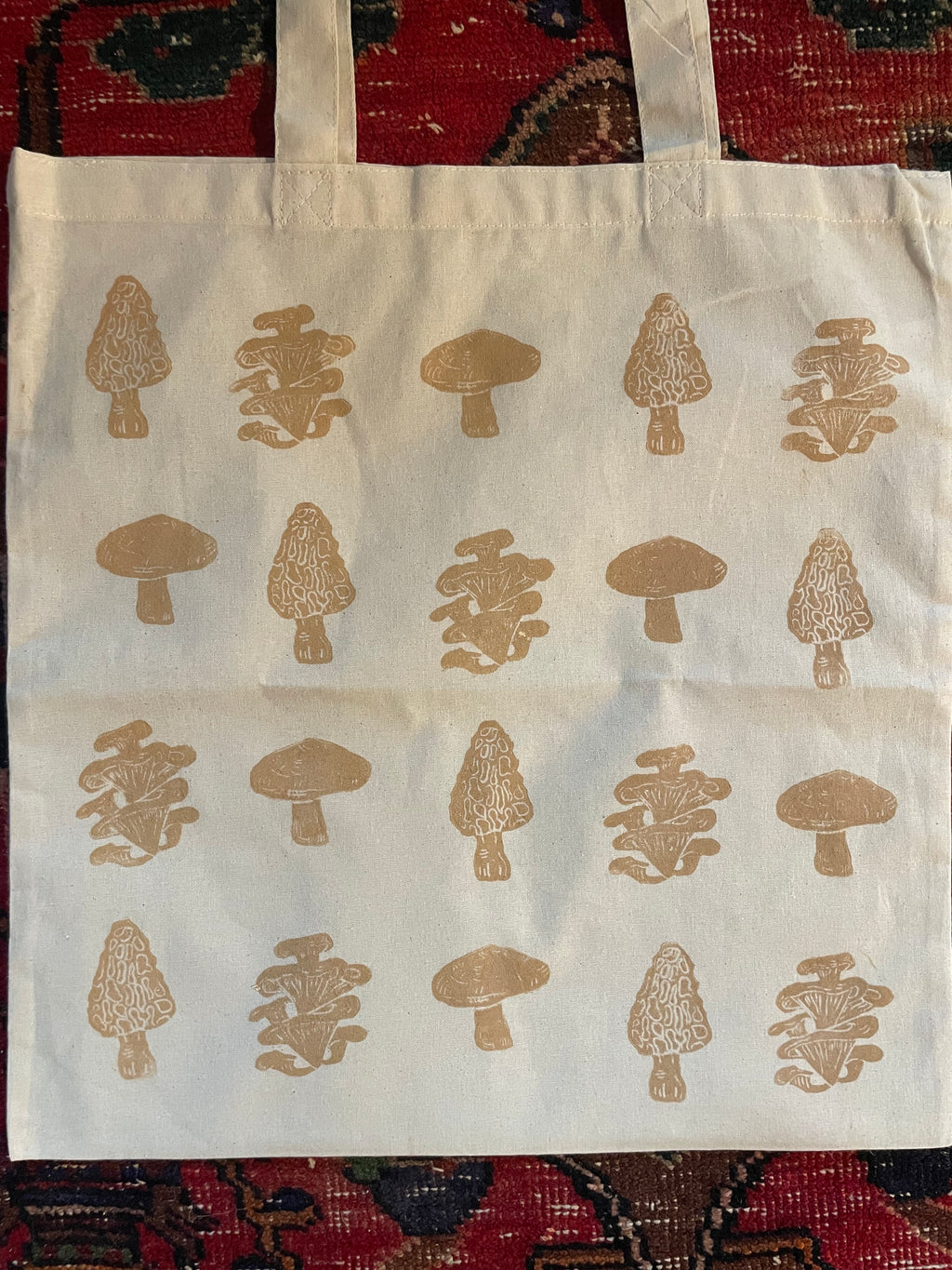 Light brown mushroom tote