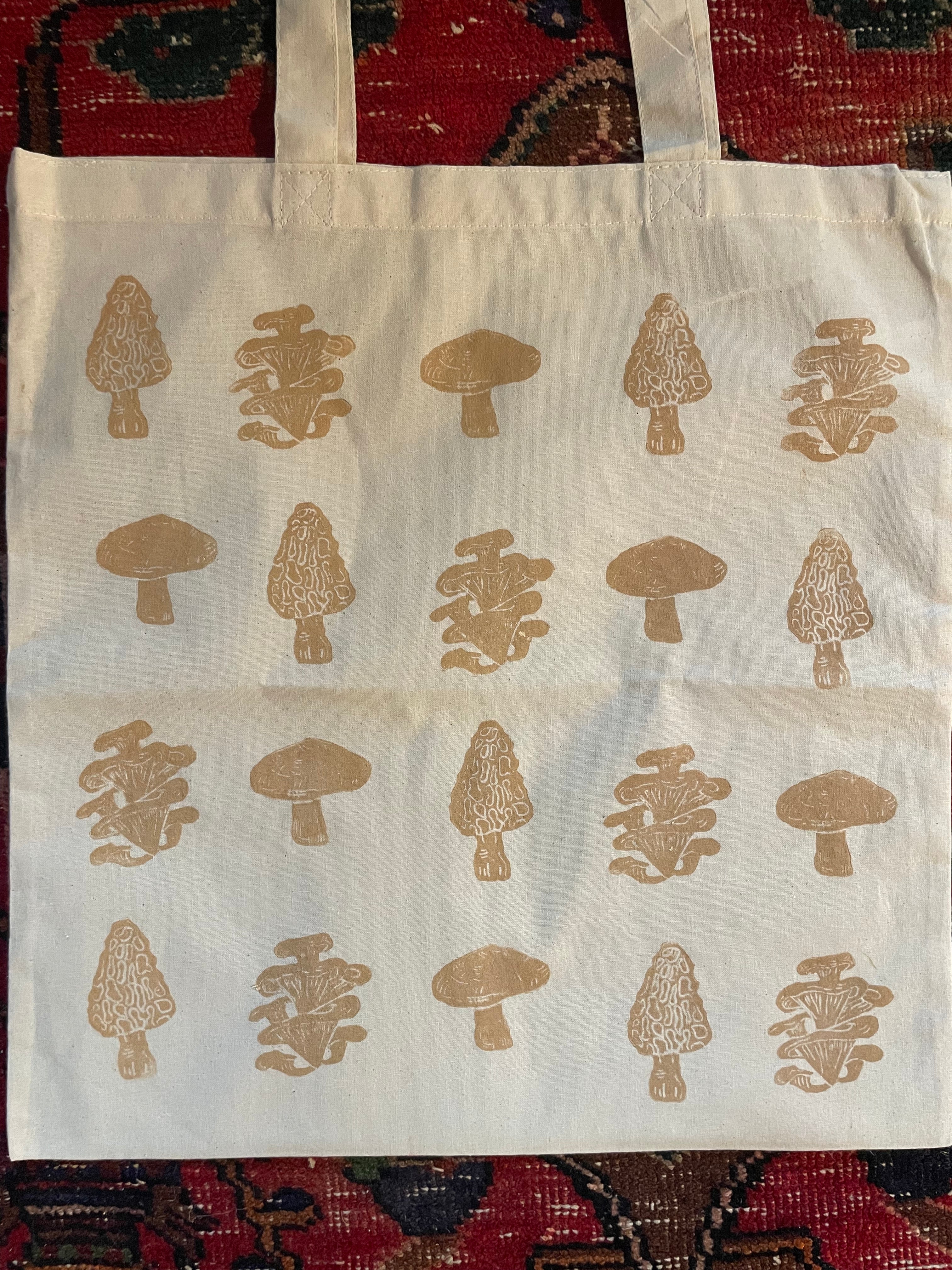 Light brown mushroom tote