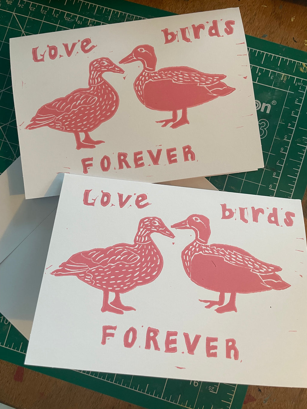 card with two ducks